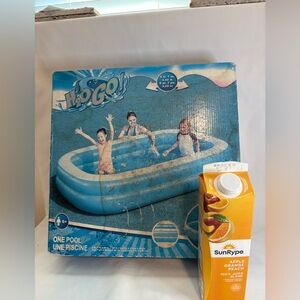 Inflatable blue rectangle Kiddies pool-brand new/unopened